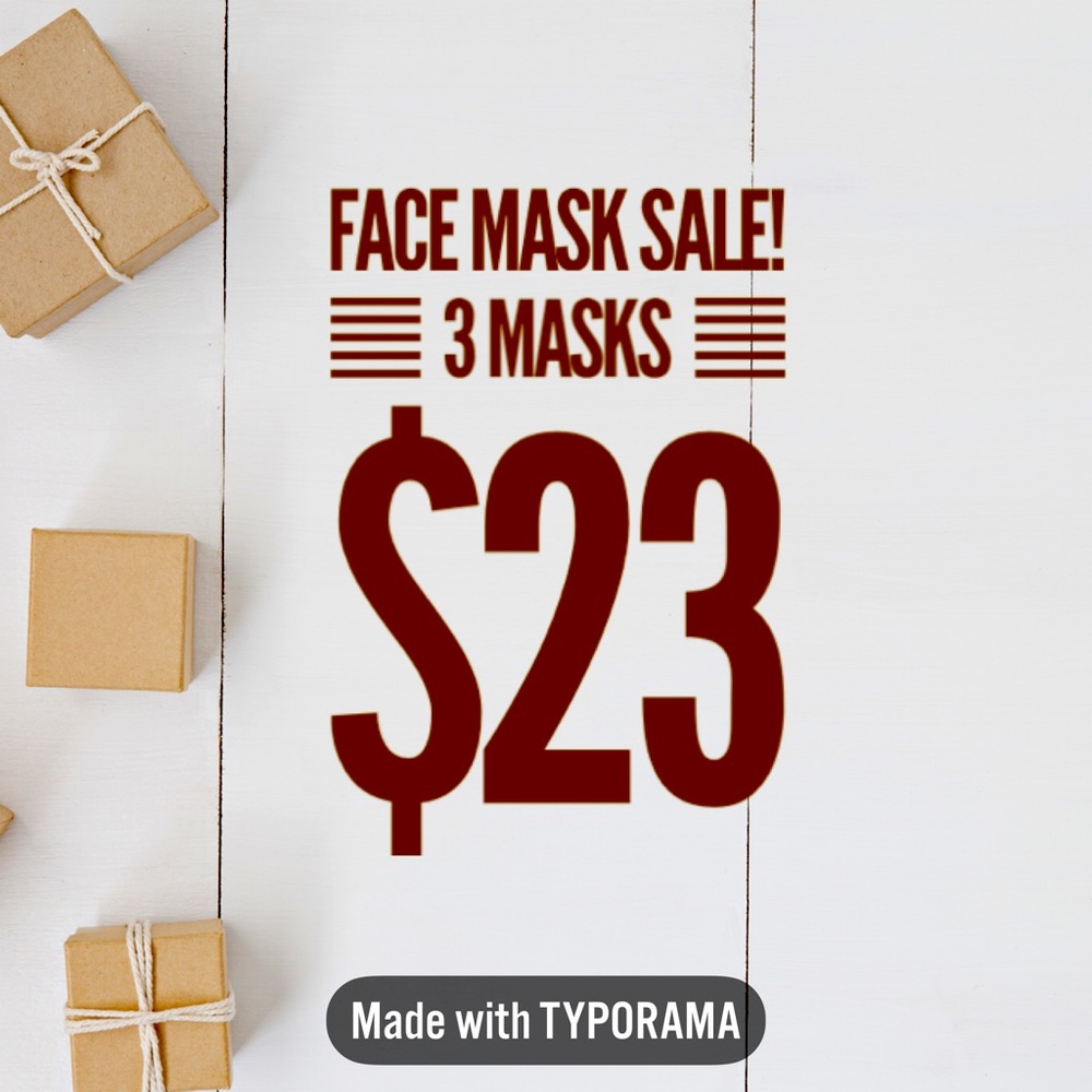 Face Mask SALE!